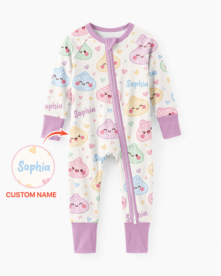 Cute Pastel Dumpling Kawaii Food Bamboo Convertible Zippy