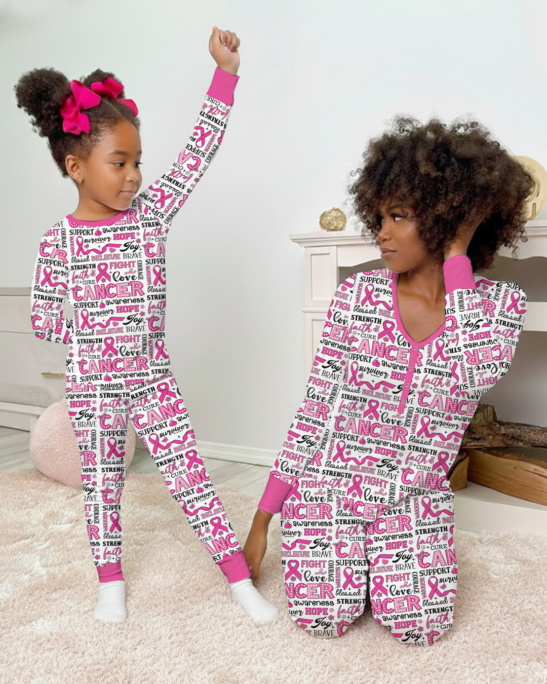 Strength in Pink Bamboo Women Pajama Set