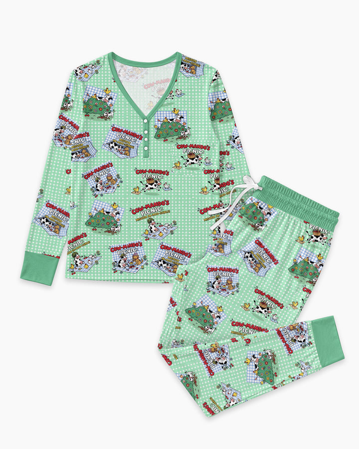 Mission Im-moo-sible Bamboo Women Pajama Set