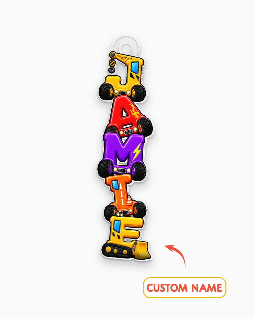 Letter Wooden Car Acrylic Ornament