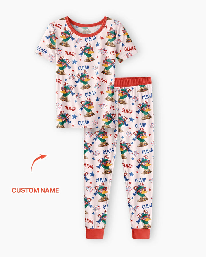Zweiteiliges, kurzärmliges Pyjama-Set mit Marienkäfern
