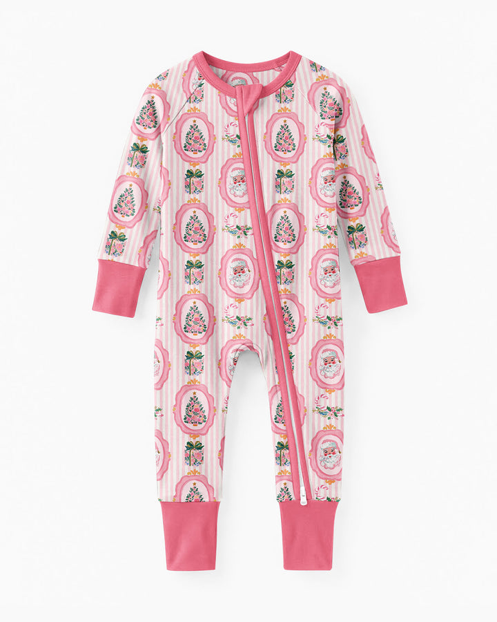 Pink Vintage Christmas Bamboo Convertible Zippy