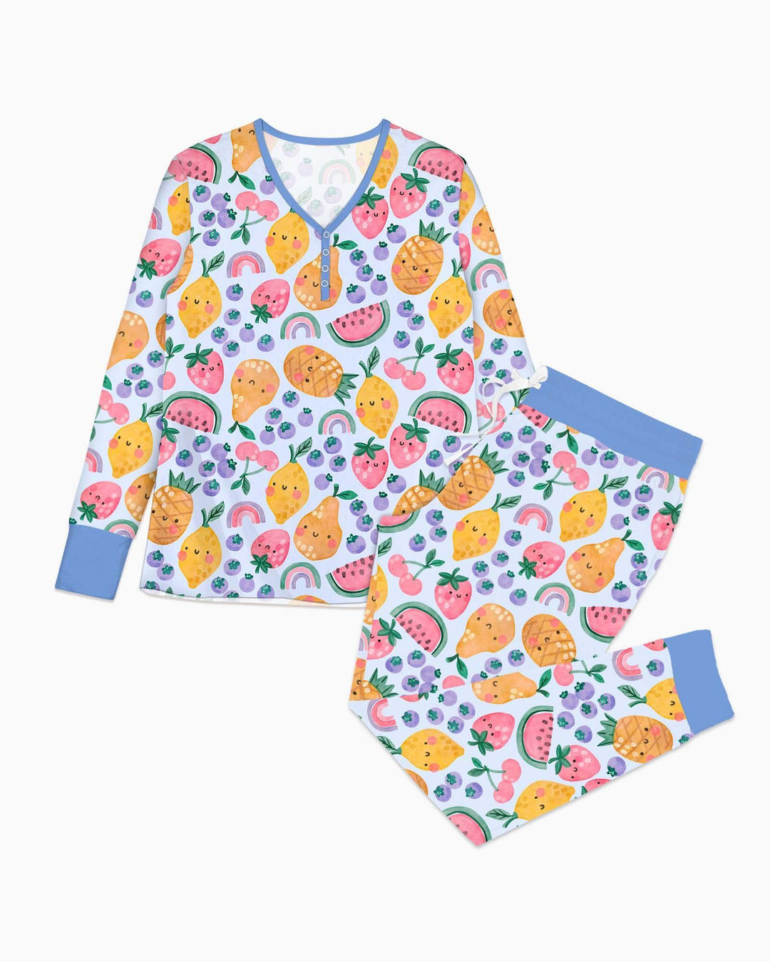 Fruitie Cuties Familien-Pyjama-Set aus Bambus für Damen