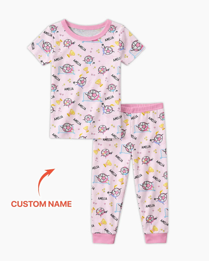 Zweiteiliges, kurzärmliges Pyjama-Set mit Marienkäfern
