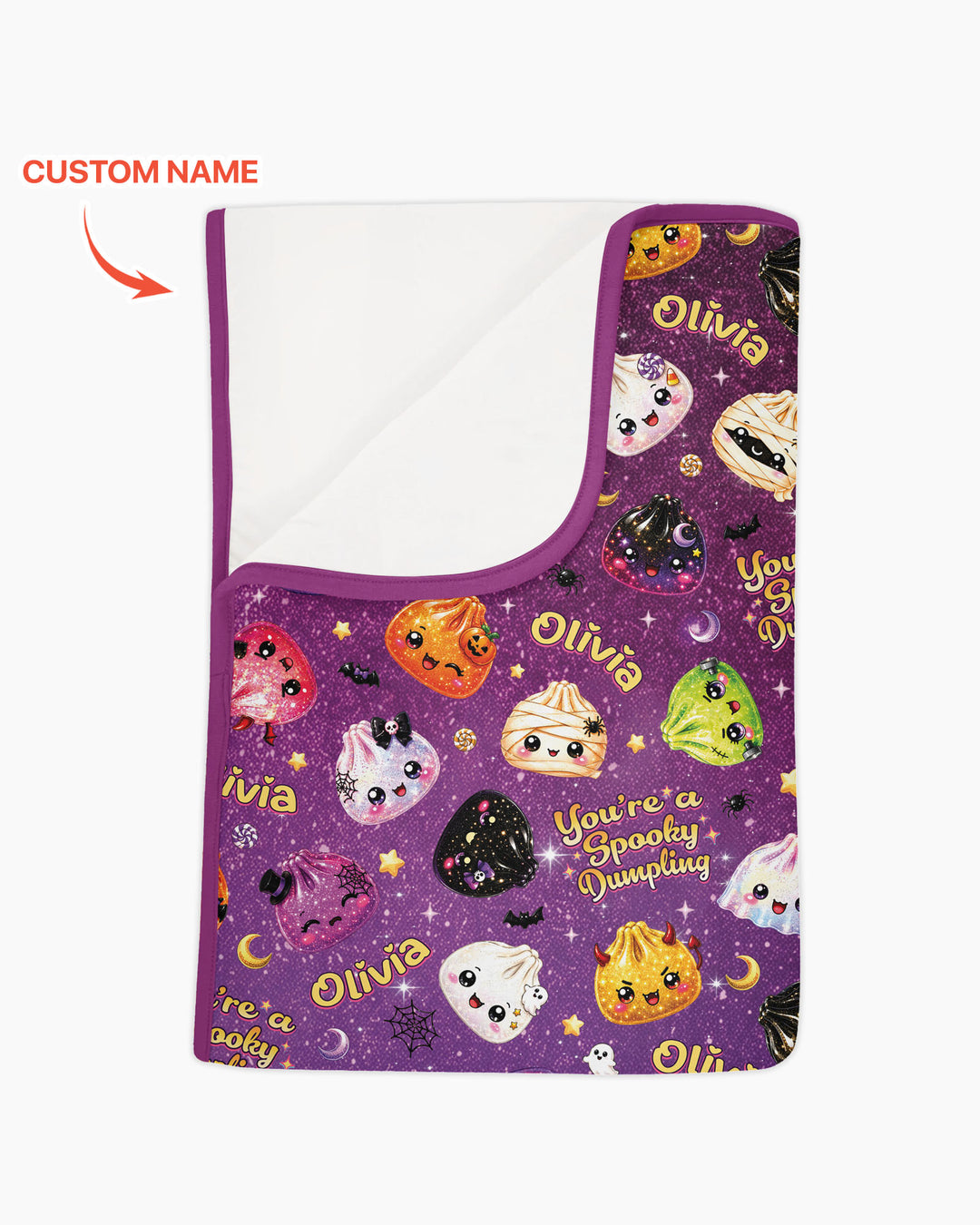Custom Name You're A Spooky Dumpling Bamboo Blanket