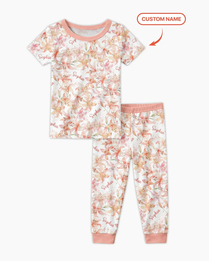 Zweiteiliges, kurzärmliges Pyjama-Set mit Marienkäfern
