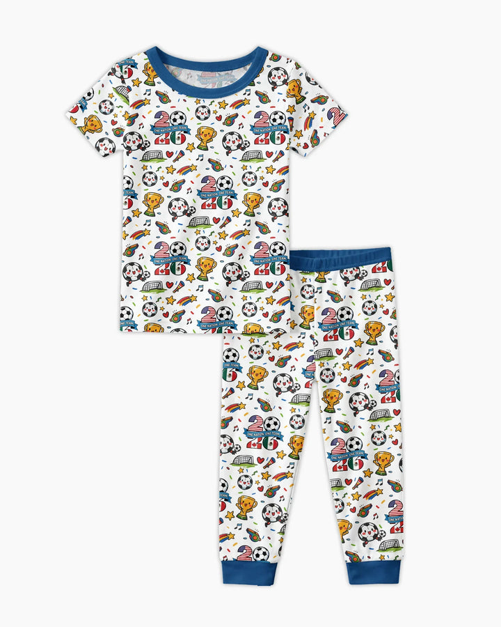 Zweiteiliges, kurzärmliges Pyjama-Set mit Marienkäfern