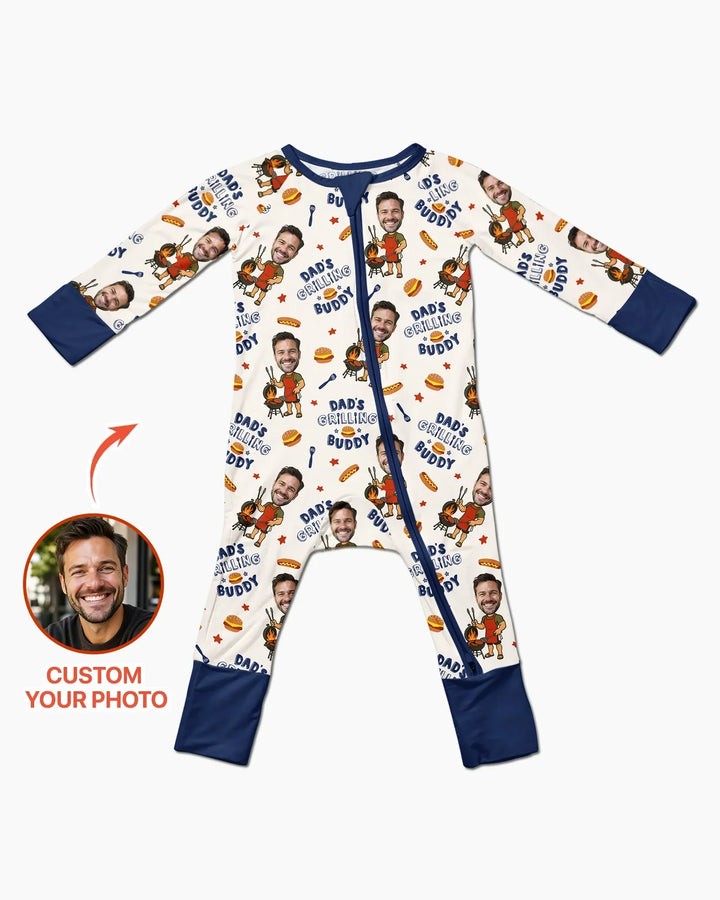 Gerippte Babykleidung mit individuellem Foto - Weich &amp; Skizzenhaft
