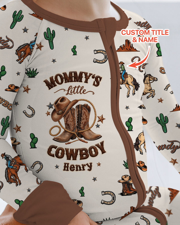 Personalized Family's Little Cowboy Bamboo Convertible Zippy