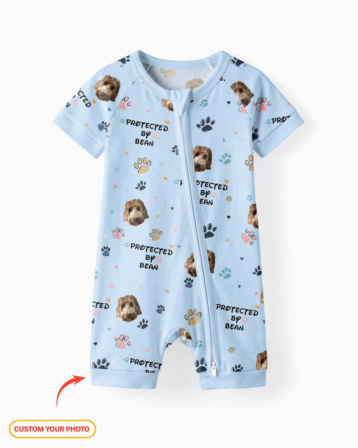 Gerippte Babykleidung mit individuellem Foto - Weich &amp; Skizzenhaft