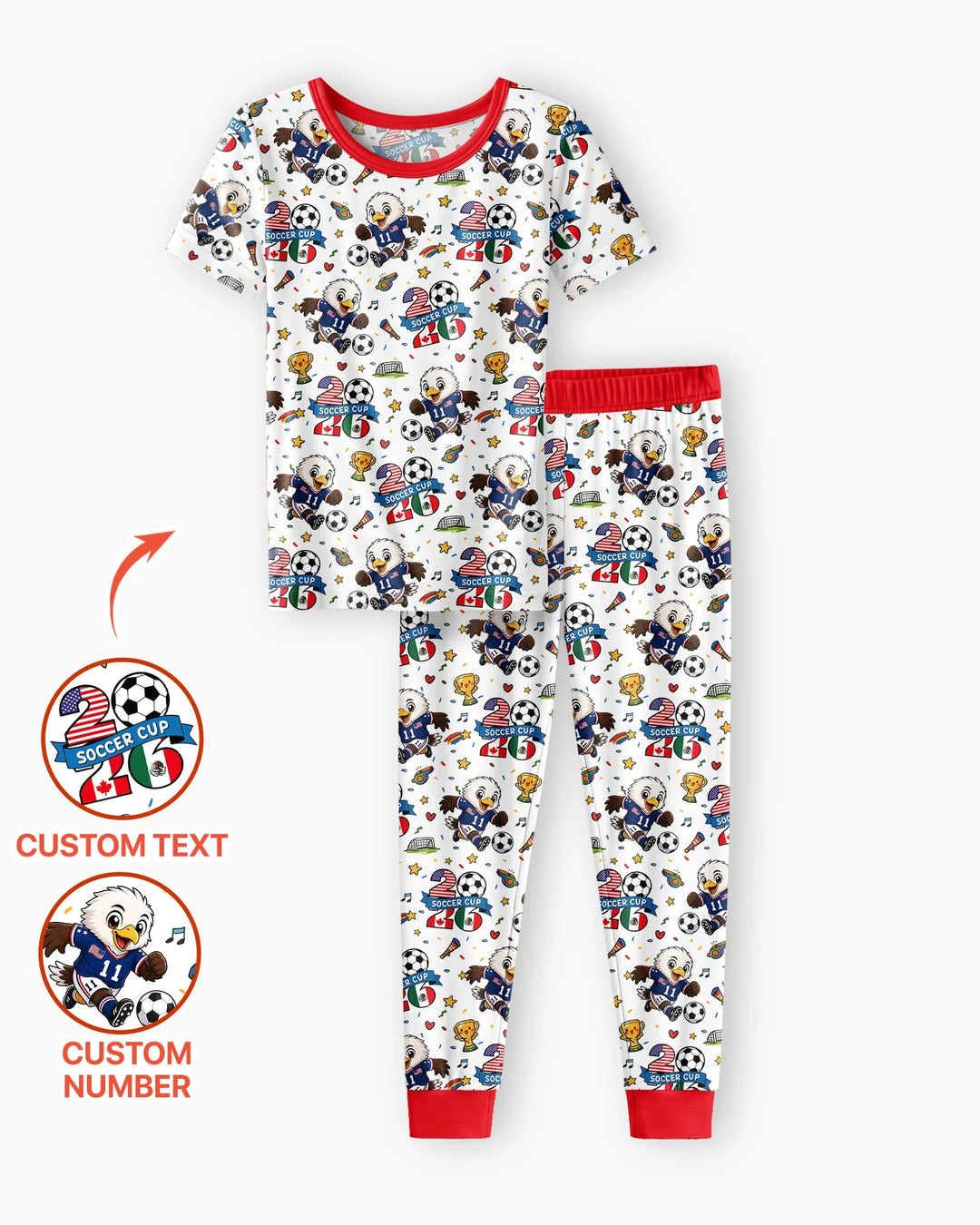 Zweiteiliges, kurzärmliges Pyjama-Set mit Marienkäfern