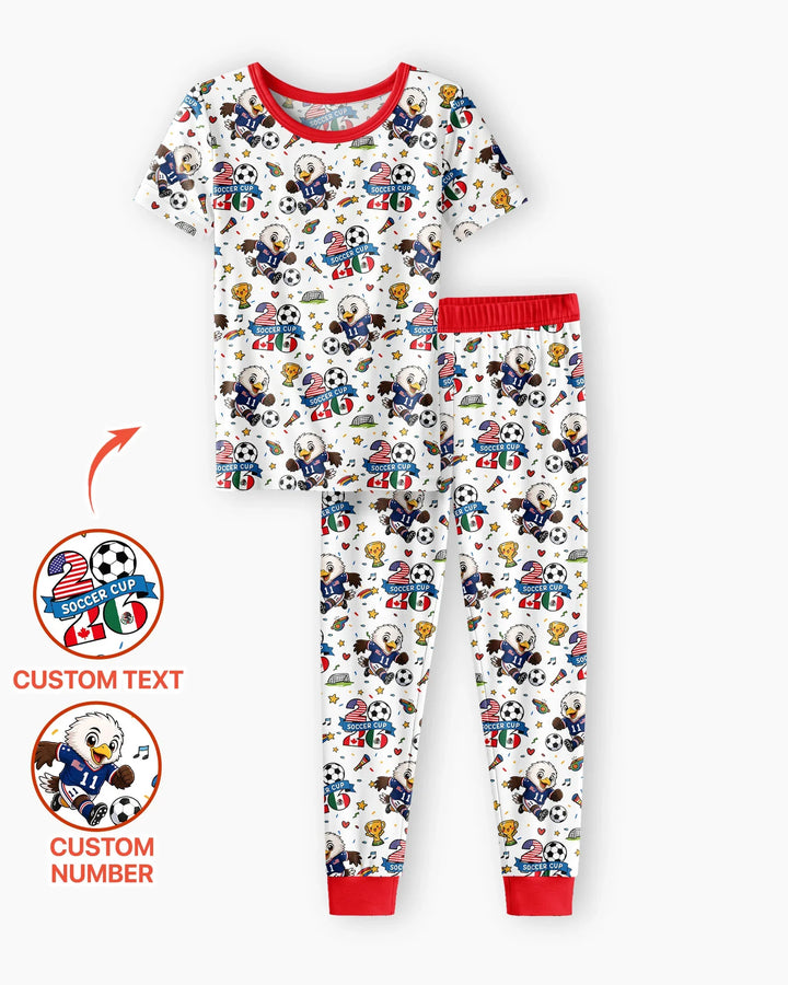 Zweiteiliges, kurzärmliges Pyjama-Set mit Marienkäfern