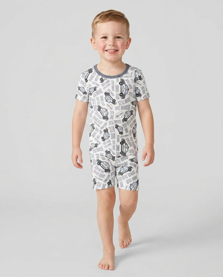 Little Rookie Bamboo Two Piece Short Sleeve Shorts Pajama Set