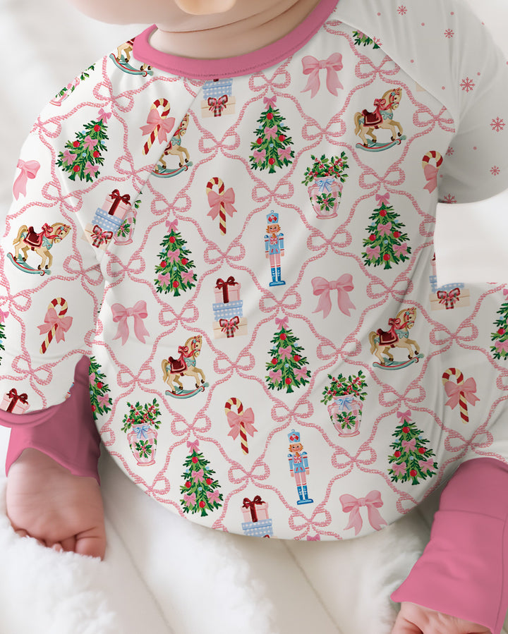 Nutcracker and Snow Globe It's Most Wonderful Time of The Year Bamboo Convertible Zippy