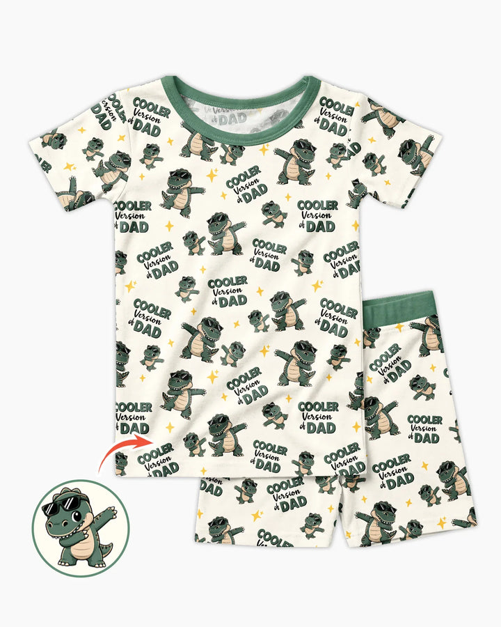 Zweiteiliges Pyjama-Set mit kurzen Ärmeln und Shorts im Sommer-Design