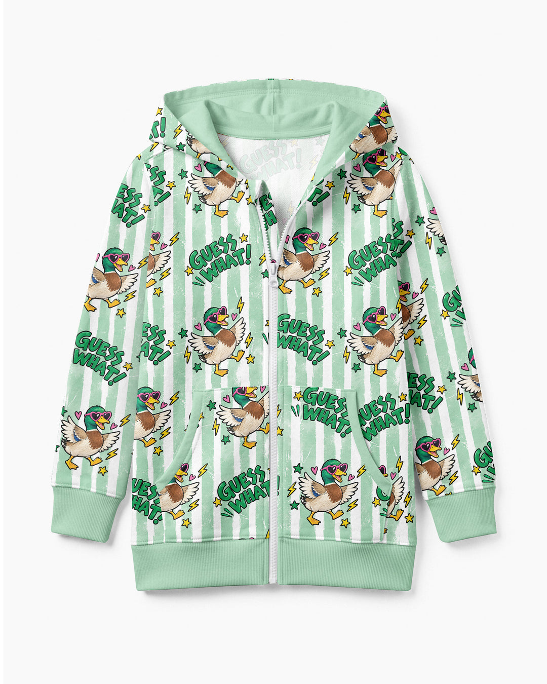 Guess What Mallard Butt Bamboo Zip Hoodie