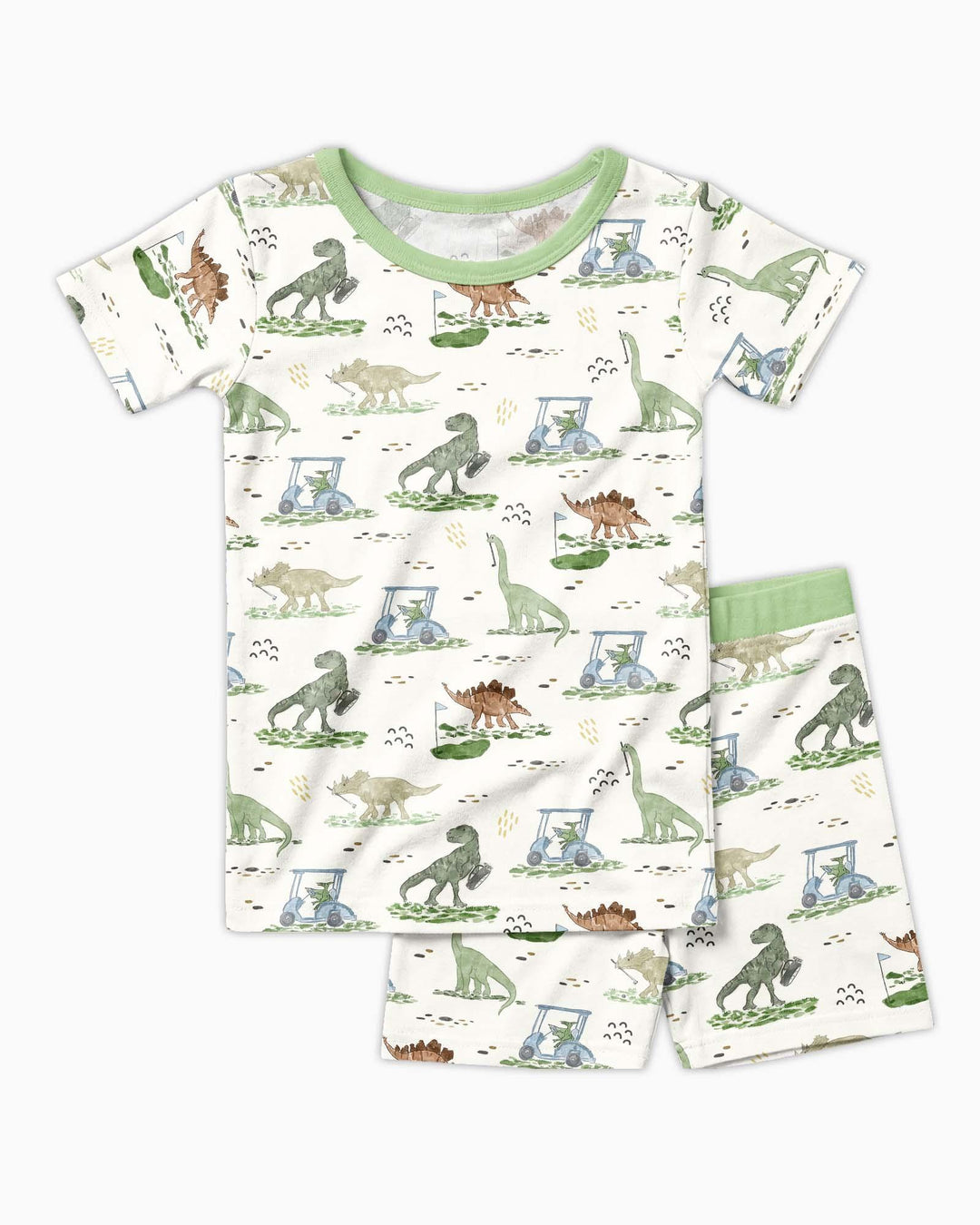 Template Zweiteiliges Pyjama-Set mit kurzen Ärmeln und Shorts