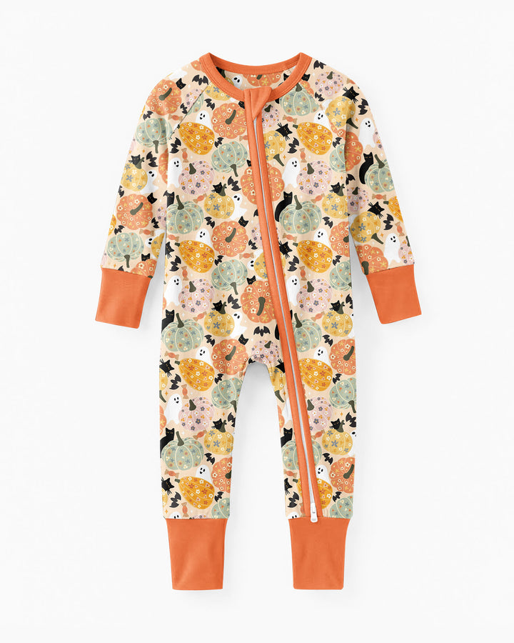 Floral Pumpkin Ghost Halloween Bamboo Convertible Zippy