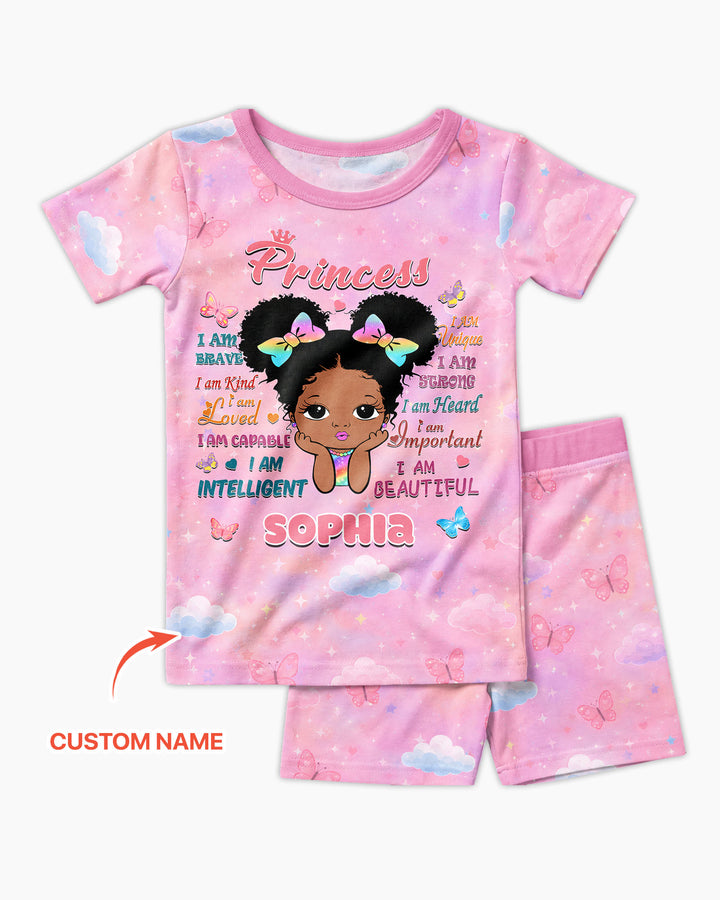 Zweiteiliges Pyjama-Set mit kurzen Ärmeln und Shorts im Sommer-Design