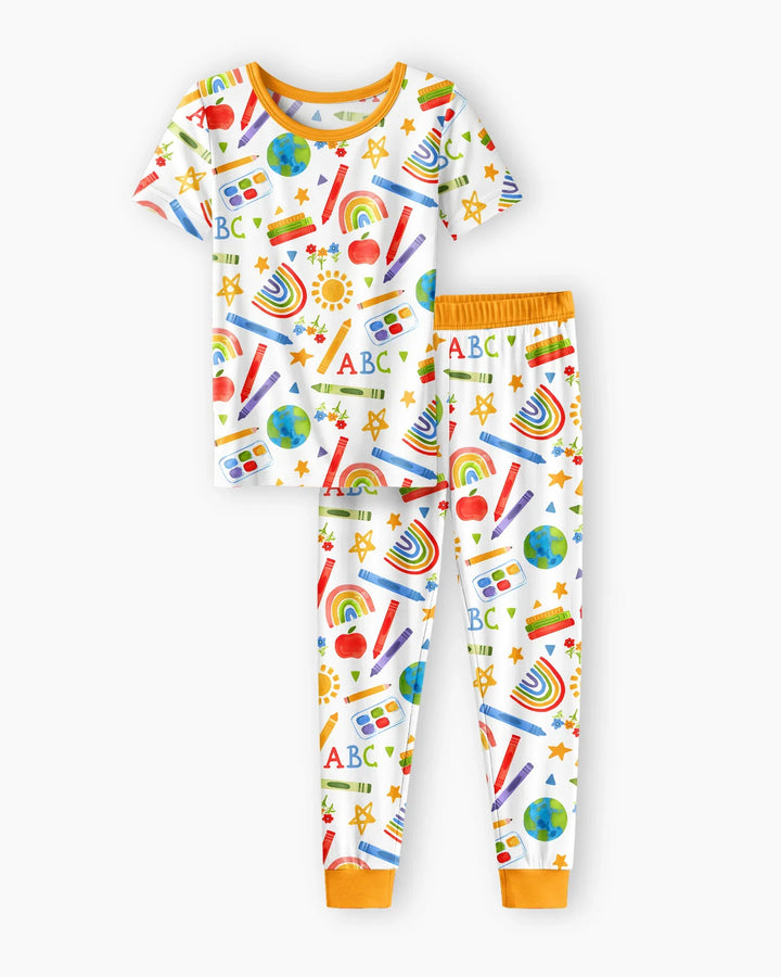 Zweiteiliges, kurzärmliges Pyjama-Set mit Marienkäfern