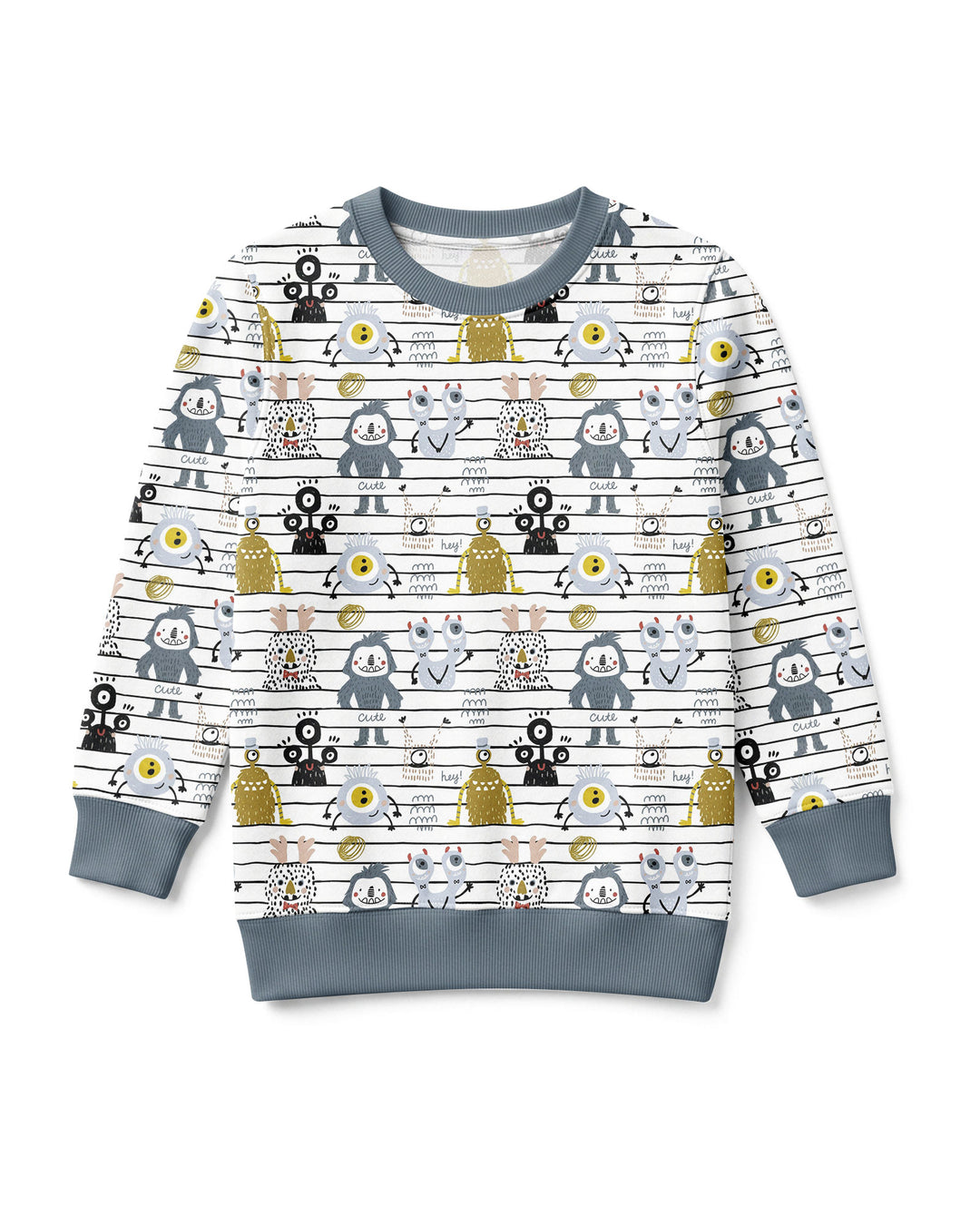 Playful Monster Friends Bamboo Crewneck Sweatshirt