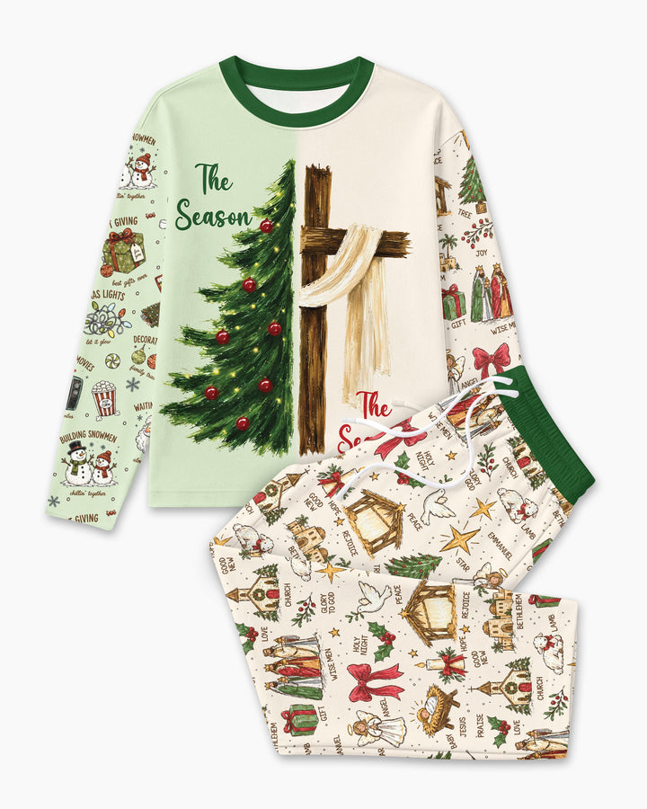 Jesus Is The Reason For The Season Family Matching Bamboo Men's Pajama Set