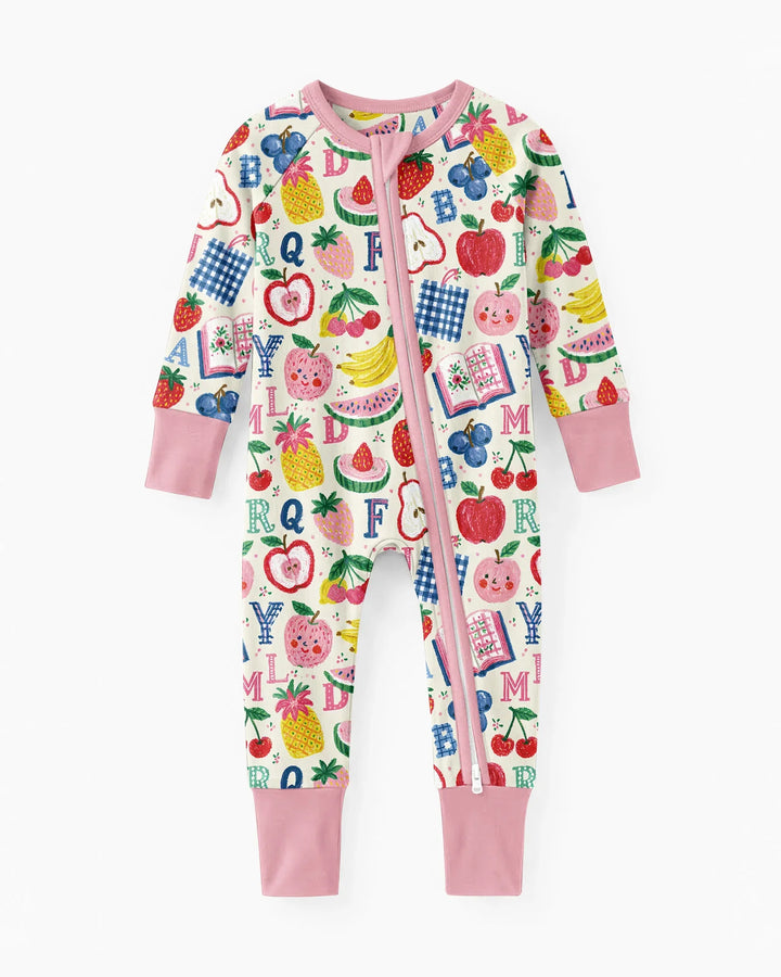 Back To School Fruit Alphabet Bamboo Convertible Zippy