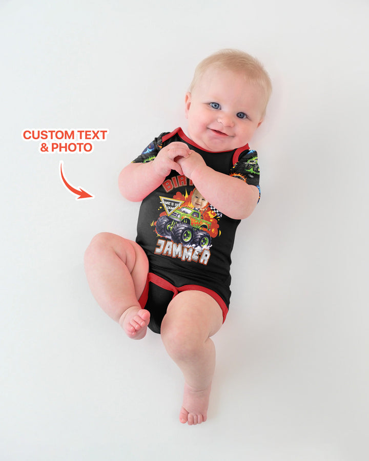 Birthday Truck Rally Bamboo Bodysuit