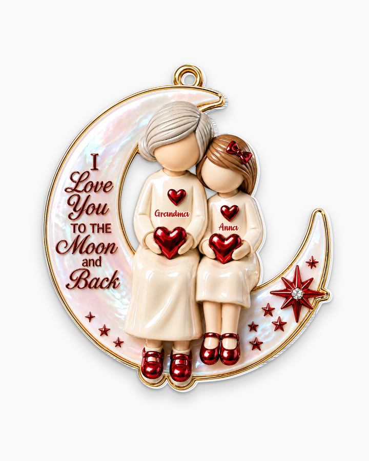 Love You To The Moon Acrylic Ornament