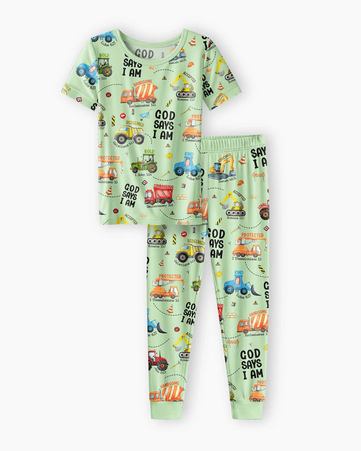 Zweiteiliges, kurzärmliges Pyjama-Set mit Marienkäfern