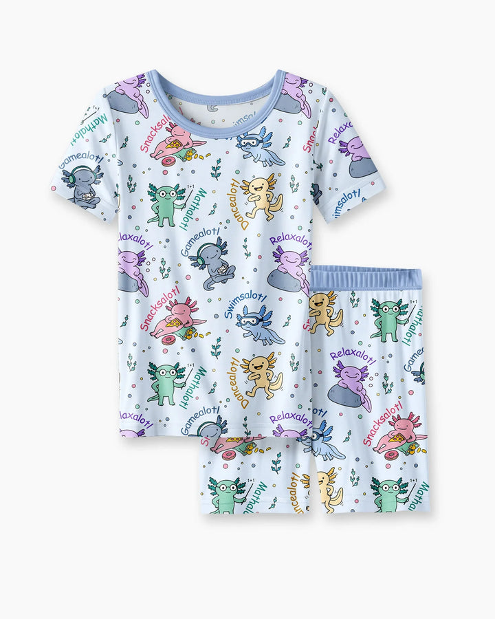 Schlafanzug-Set zweiteilig, kurze Ärmel, kurze Hose, Bambus
