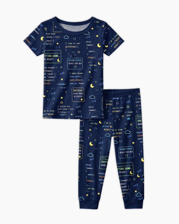 It Techy Job Matching Dad and Son Bamboo Two Piece Short Sleeve Pajama Set