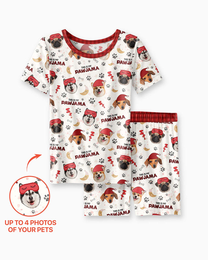 Schlafanzug-Set zweiteilig, kurze Ärmel, kurze Hose, Bambus