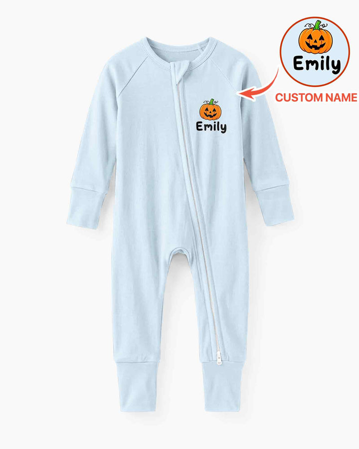Personalized Spooky Season Pumpkin Ghost Bamboo Convertible Zippy