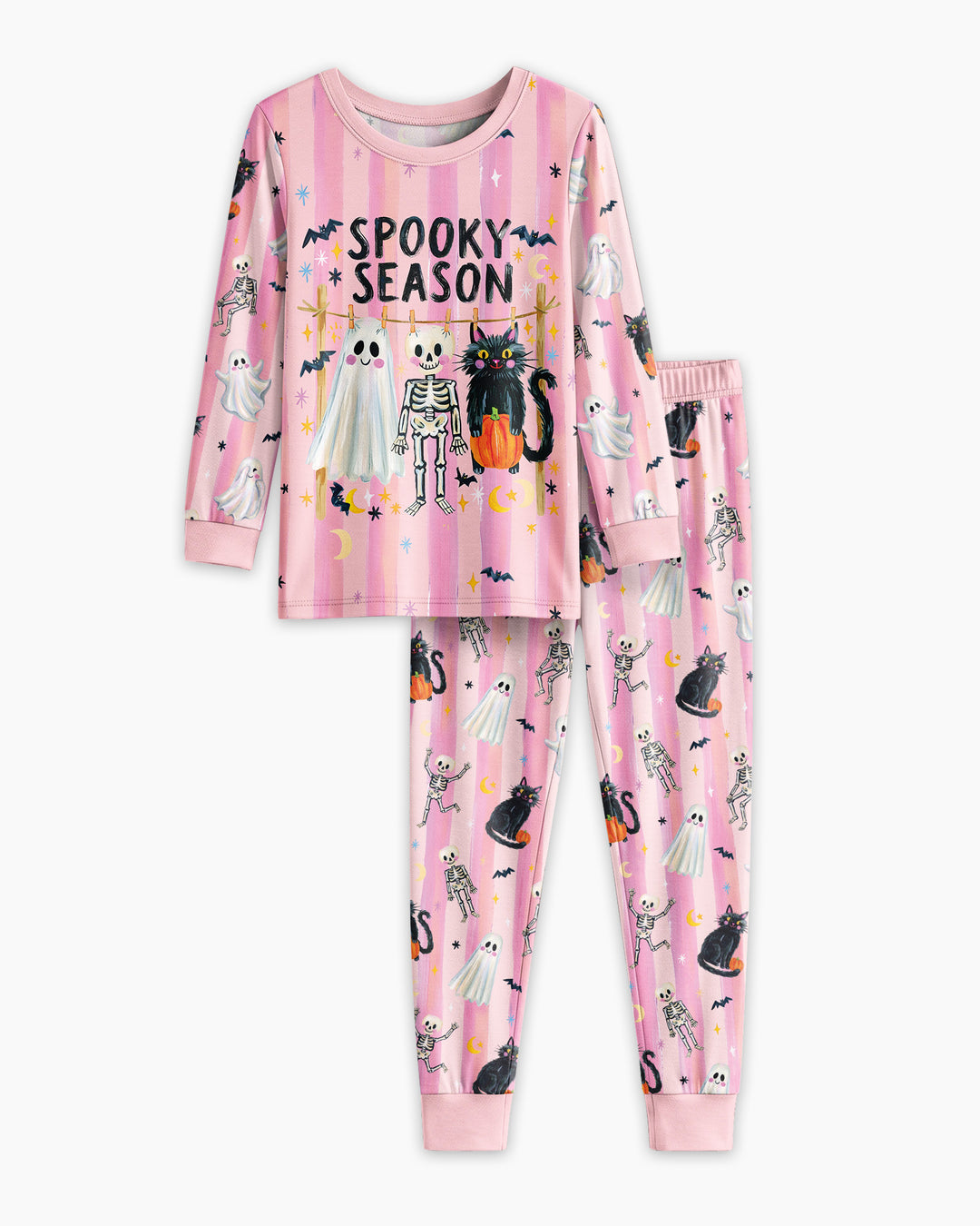 Spooky Season Kids Bamboo Two Piece Long Sleeve Pajama Set