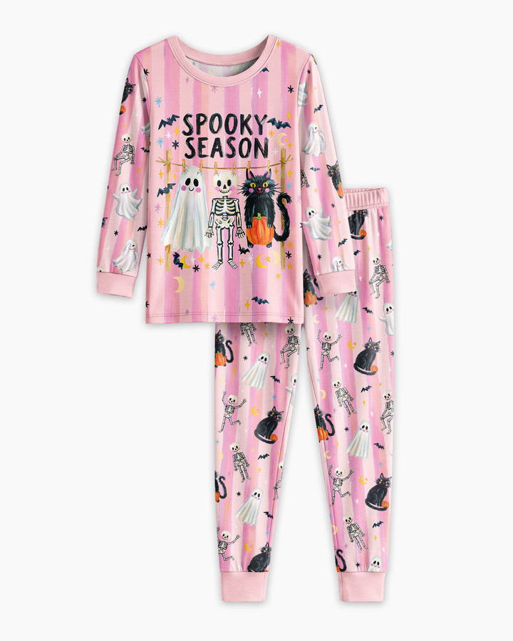 Spooky Season Kids Bamboo Two Piece Long Sleeve Pajama Set