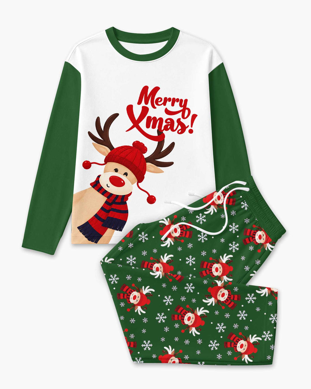 Merry Reindeer Nights Bamboo Men's Pajama Set