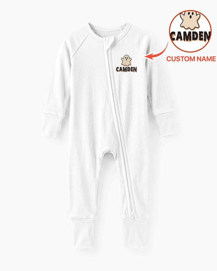 Personalized Ghost Halloween Baby Bamboo Convertible Zippy
