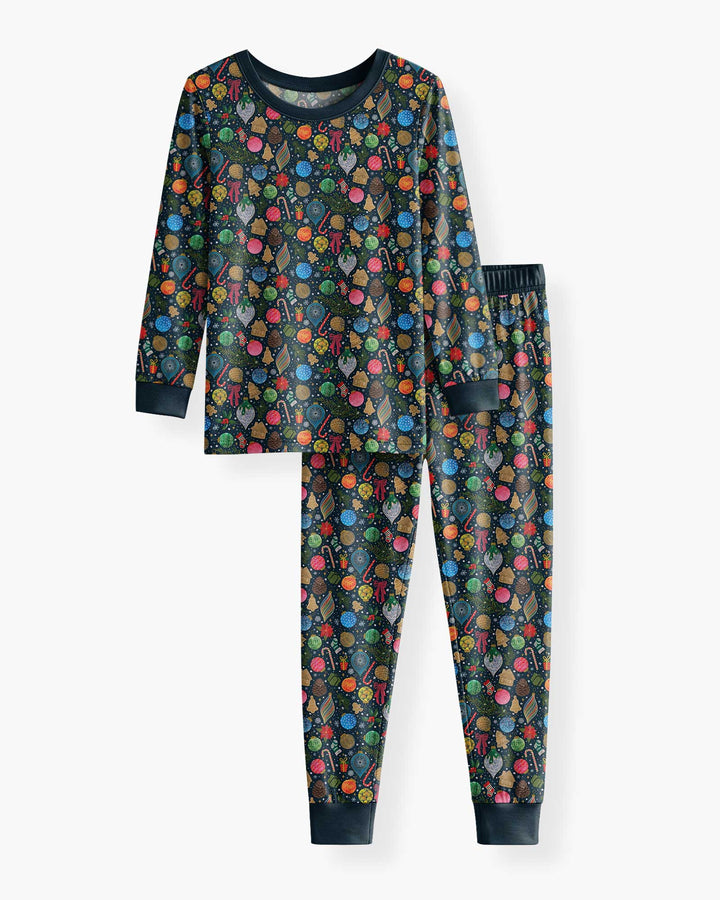 Holiday Ditsy Bamboo Two Piece Long Sleeve Pajama Set