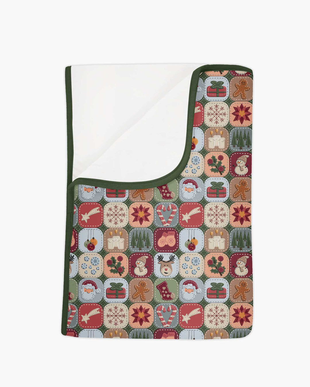 Christmas Felt Patchwork Bamboo Blanket