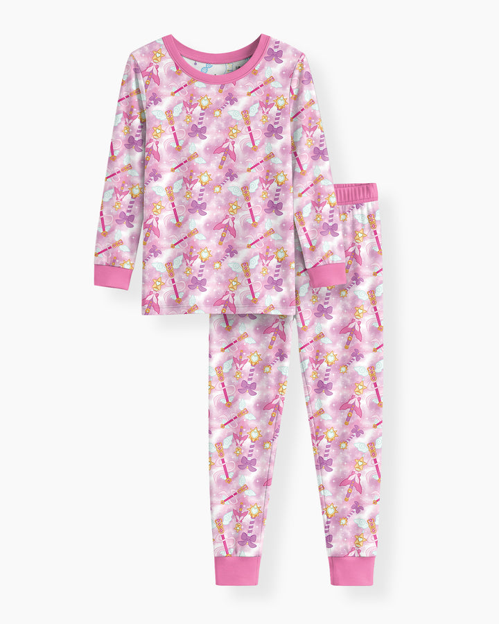 Kawaii Magical Girl Wand Bamboo Two Piece Long Sleeve Pajama Set