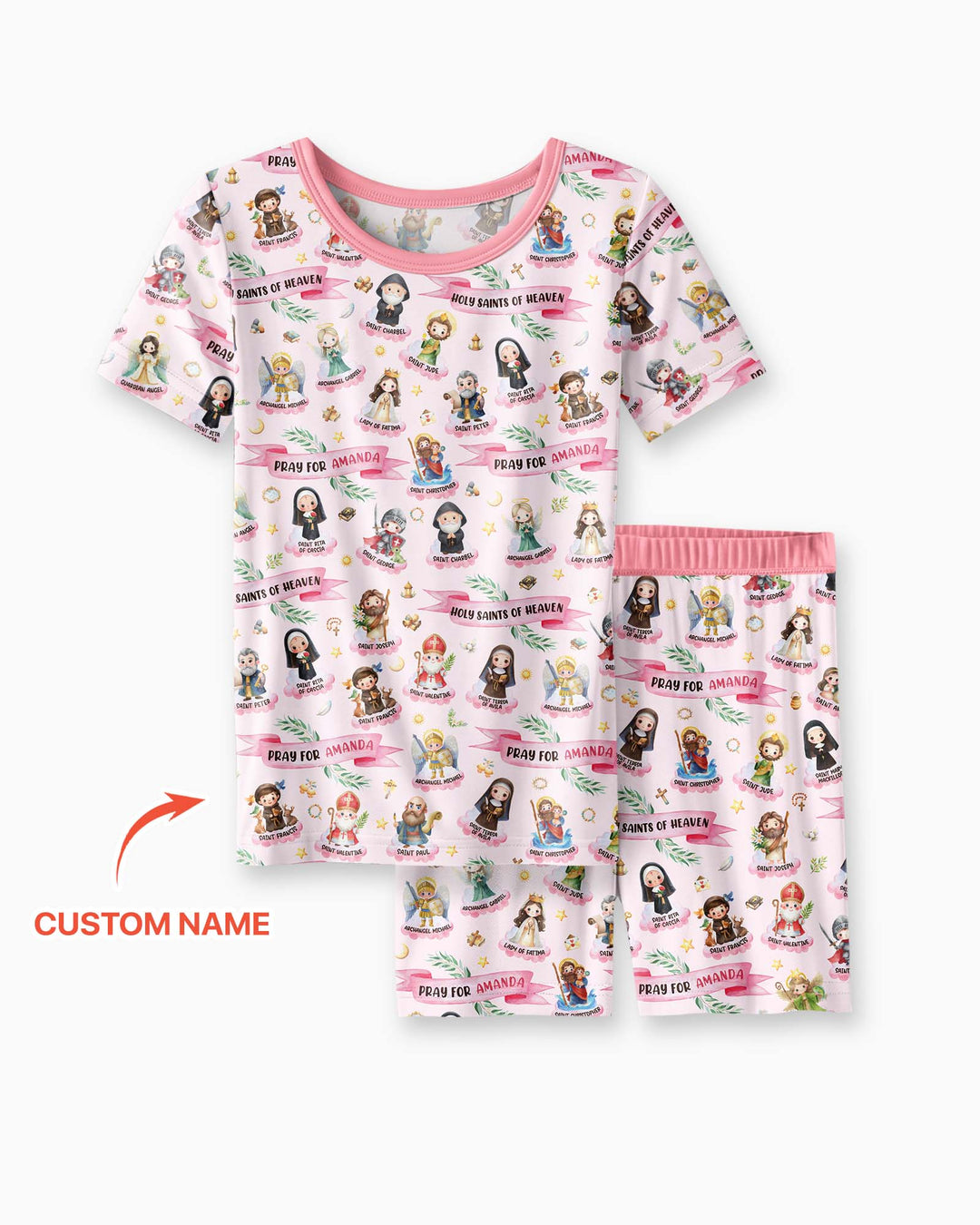 Zweiteiliges Pyjama-Set mit kurzen Ärmeln und Shorts im Sommer-Design
