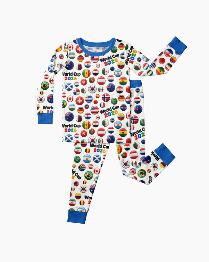 Zweiteiliges Langarm-Pyjama-Set mit Sommerfrüchten