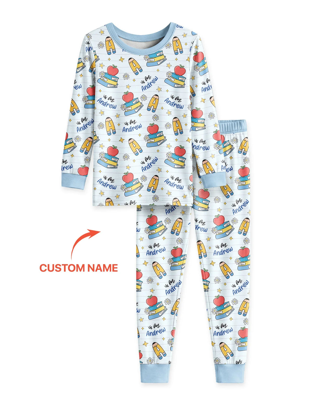 Zweiteiliges Langarm-Pyjama-Set mit Sommerfrüchten