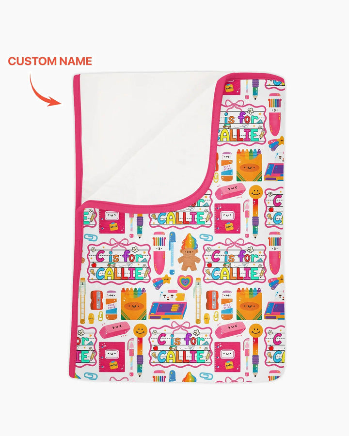 Custom Name Classroom Cuties Bamboo Blanket