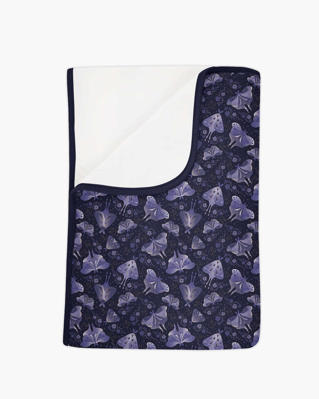 Very Peri Moths Bamboo Blanket