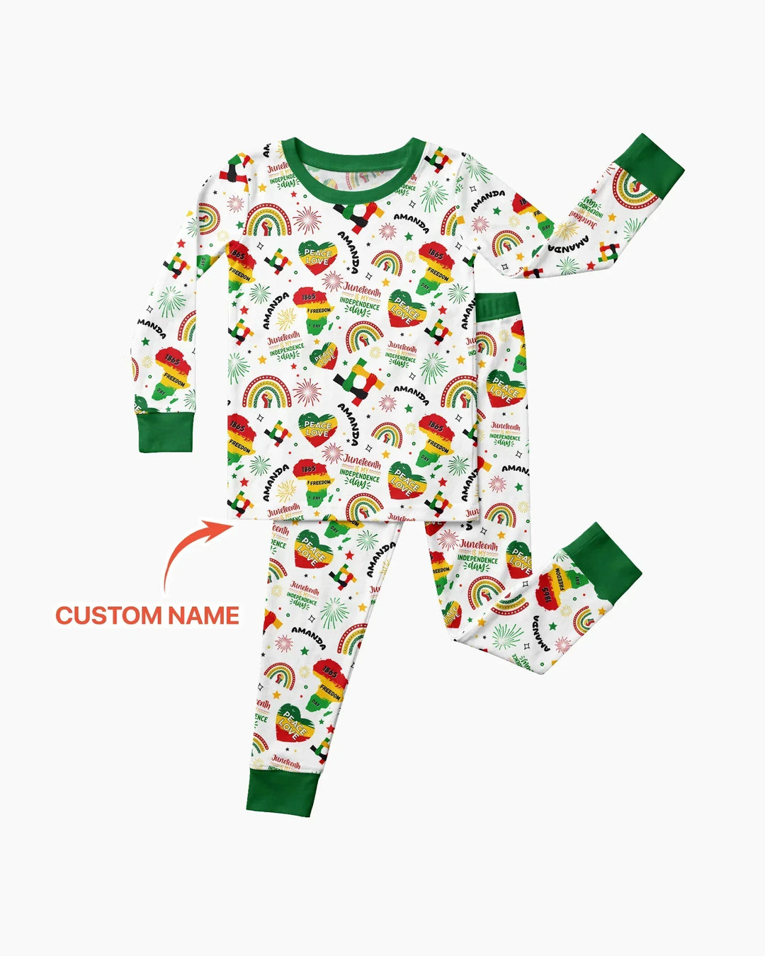 Zweiteiliges Langarm-Pyjama-Set mit Sommerfrüchten