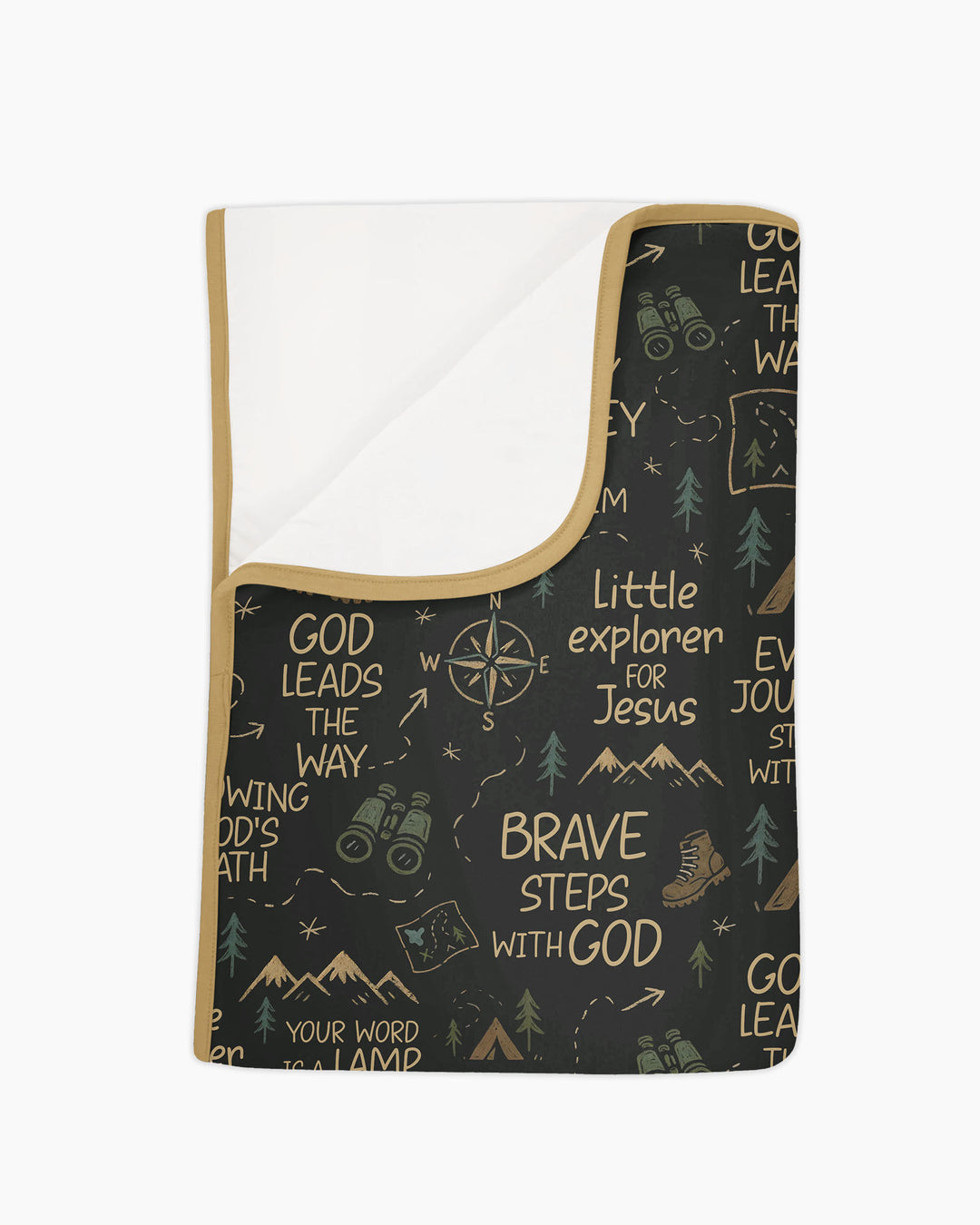 Little Explorer God Leads The Way Bamboo Blanket