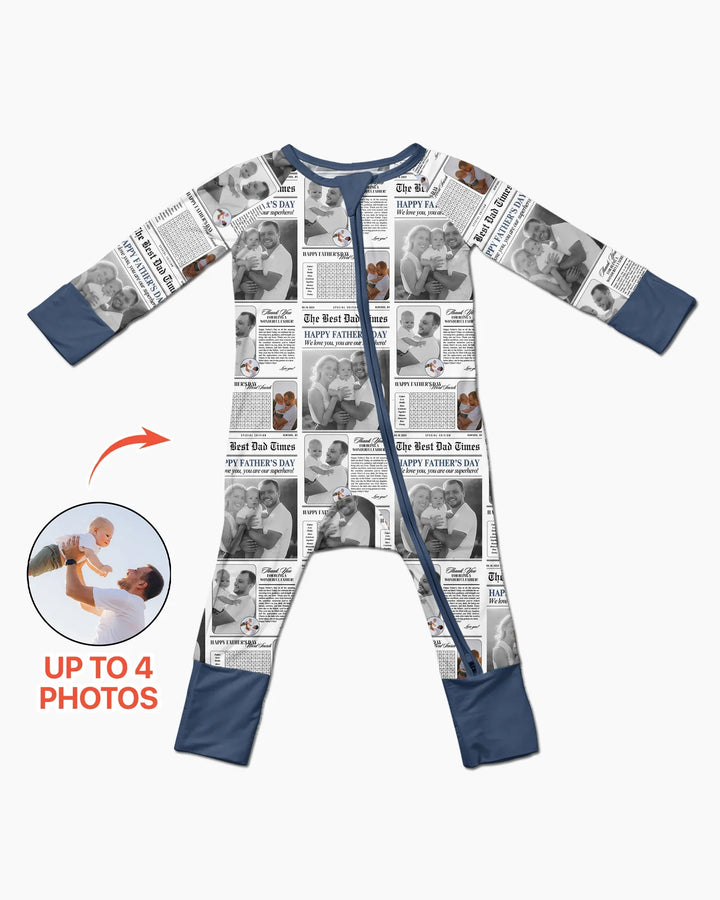 Gerippte Babykleidung mit individuellem Foto - Weich &amp; Skizzenhaft