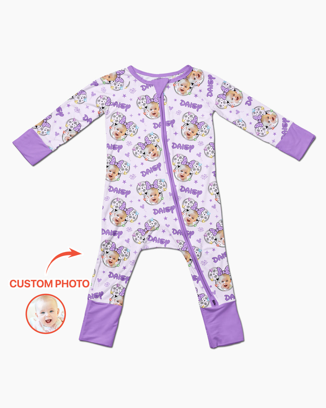 Gerippte Babykleidung mit individuellem Foto - Weich &amp; Skizzenhaft